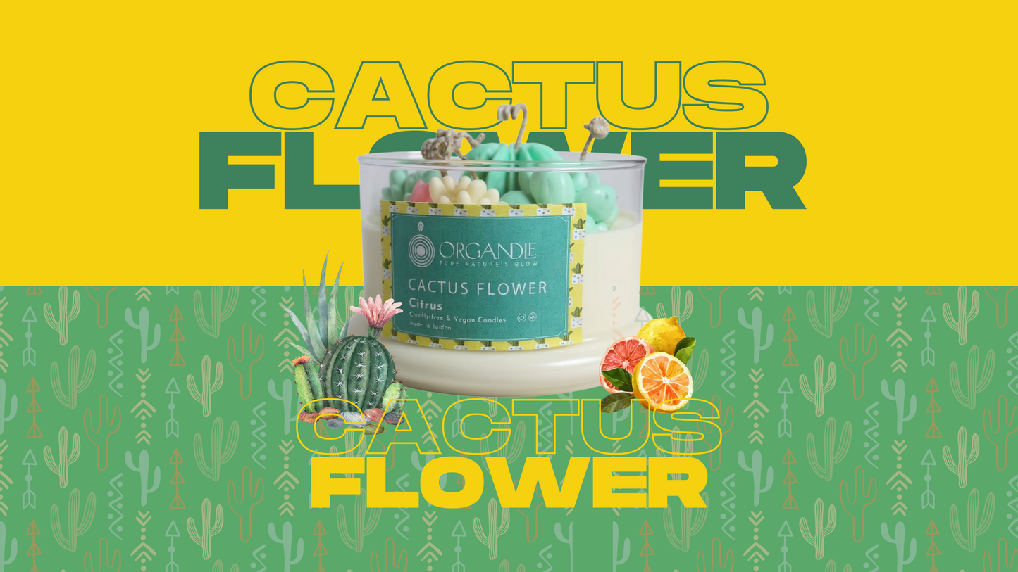 Cactus Flower Candle