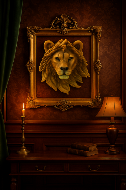 Royal Lion Statue Candle