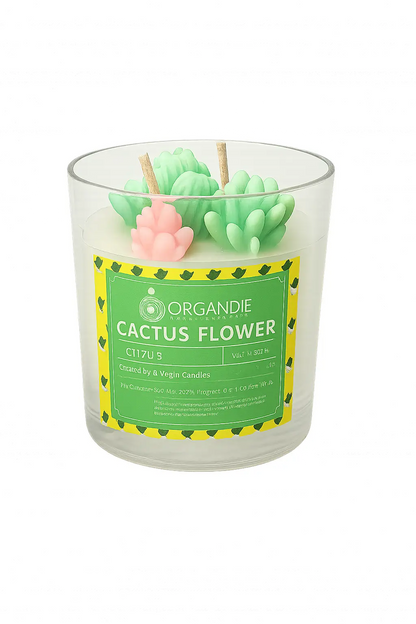 Cactus Flower Candle 