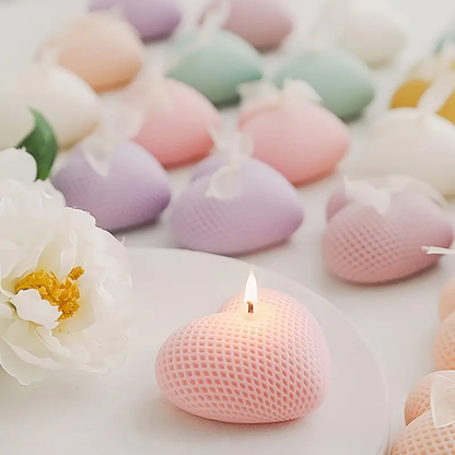 3D Heart Candle - 3 Pieces