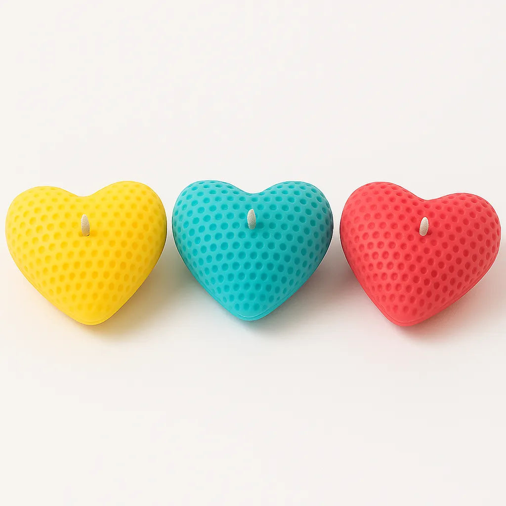 3D Heart Candle - 3 Pieces
