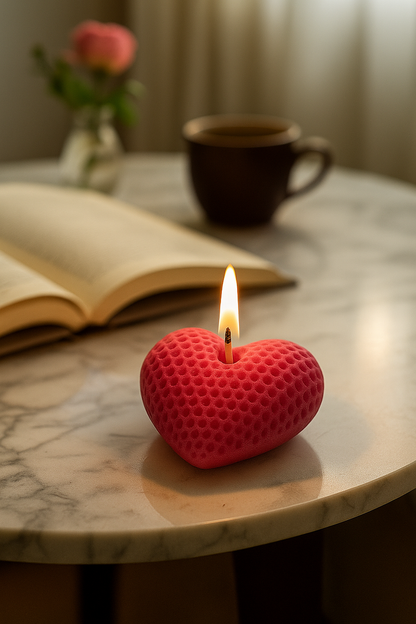3D Heart Candle - 3 Pieces
