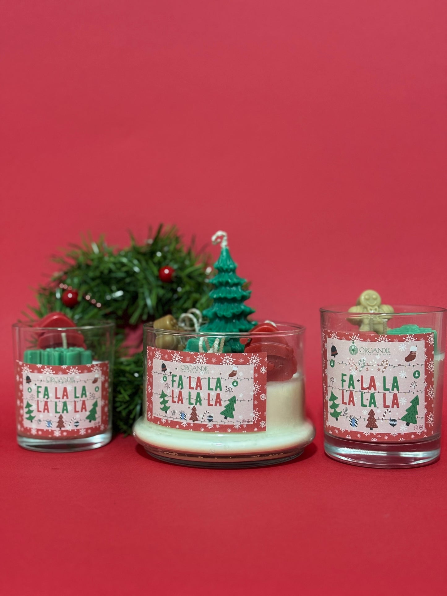 شمعة "FA LA LA LA"