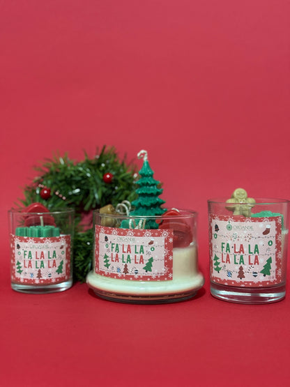 شمعة "FA LA LA LA"