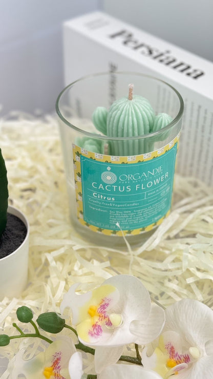 Cactus Flower Candle 