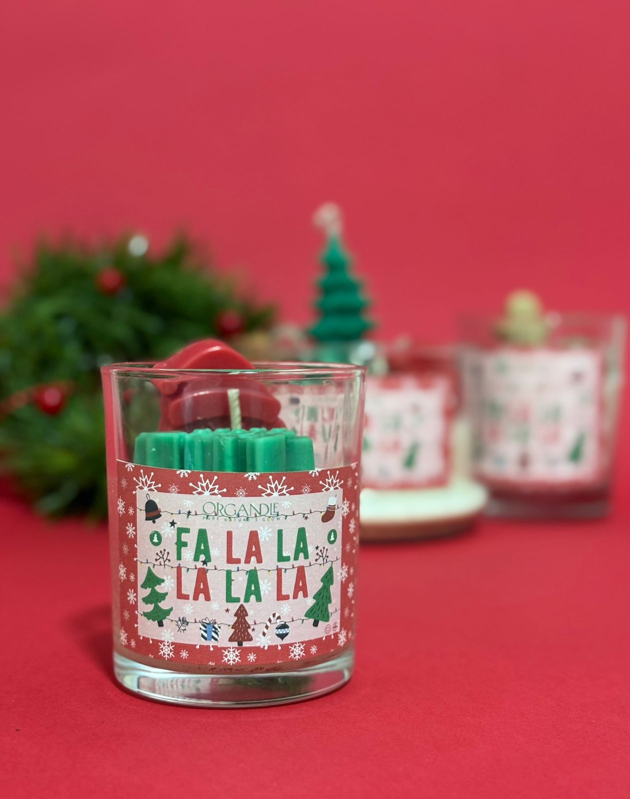 شمعة "FA LA LA LA"